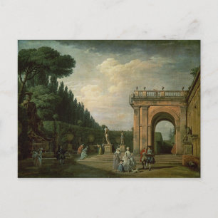 Cartão Postal Jardins de Villa Ludovisi, Roma, 1749