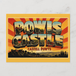 Cartão Postal Jardins do Castelo de Powis - Terraços Barrocos de