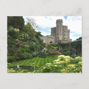 Cartão Postal Jardins do Castelo de Windsor na Inglaterra Foto