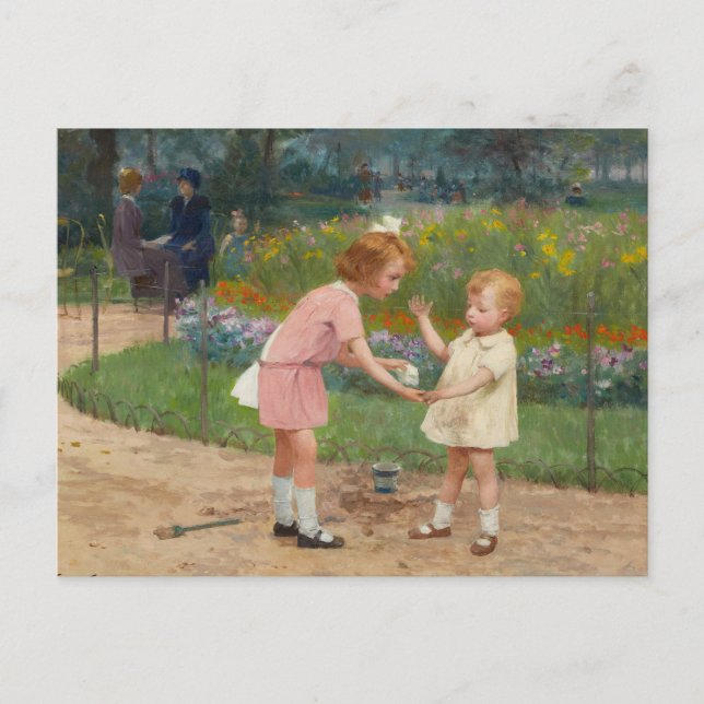 Cartão Postal Jardins do Luxemburgo | Victor Gabriel Gilbert (Frente)