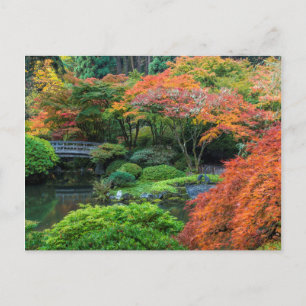 Cartão Postal Jardins Japoneses No Outono Em Portland, Oregon 3