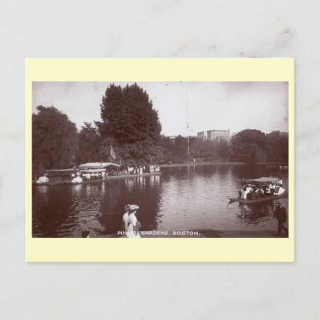 Cartão Postal Jardins Públicos, Boston Vintage (Frente)