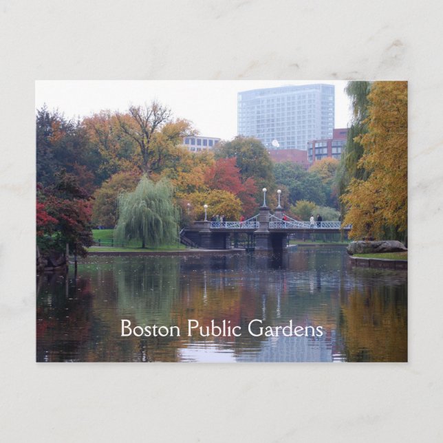 Cartão Postal Jardins públicos de Boston (Frente)