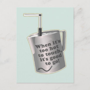 Cartão Postal Jarra de aquecimento de leite de café barista