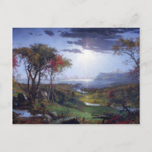 Cartão Postal Jasper Francis Cropsey - Outono - No Rio Hudson