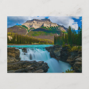 Cartão Postal Jasper National Park, Canada Waterfall, Mounts