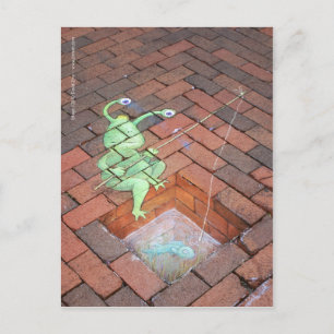 Cartão Postal jato de pesca