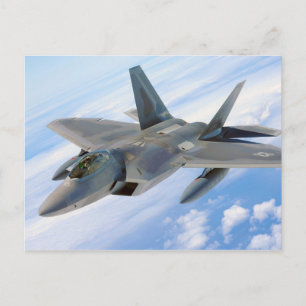 Cartão Postal Jato de raptor militar