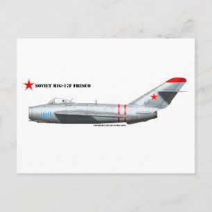 Cartão Postal Jato soviético MiG-17F Fresco