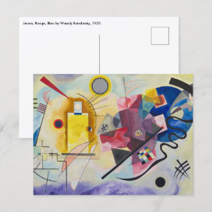Cartão Postal Jaune, Rouge, Bleu por Wassily Kandinsky