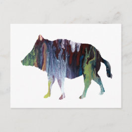 Cartão Postal Javali selvagem