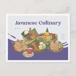 Cartão Postal  Javanese Culinary Indonesia Travel