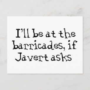 Cartão Postal Javert Les Miserables