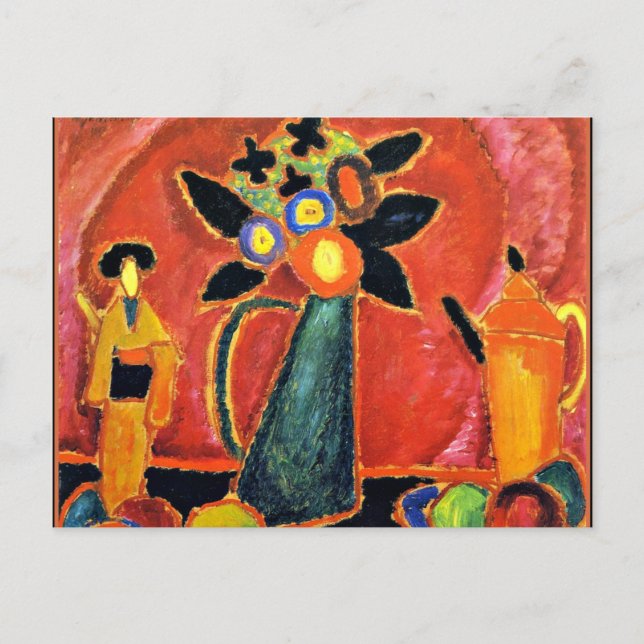 Cartão Postal Jawlensky - Flor Japonês (Frente)
