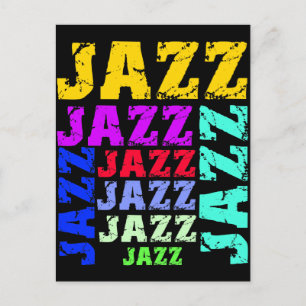 Cartão Postal Jazz colorido e legal