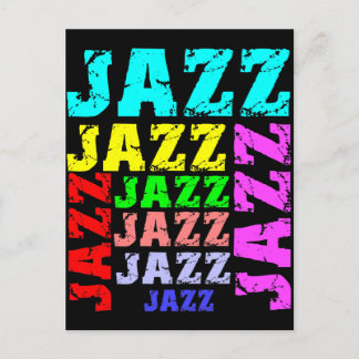 Cartão Postal Jazz colorido e legal