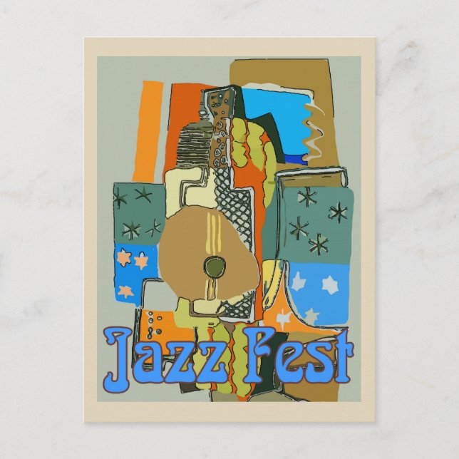 Cartão Postal Jazz Fest, Abstrato (Frente)