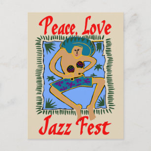 Cartão Postal Jazz Fest, Peace Love, Rasta Man