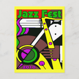 Cartão Postal Jazz Fest Poster 2010
