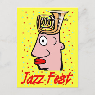 Cartão Postal Jazz Fest Tuba Head