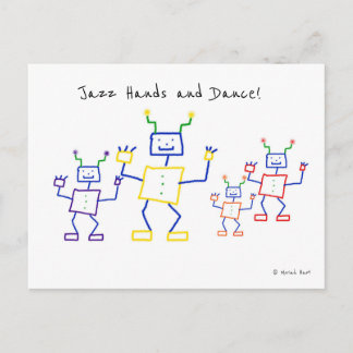 Cartão Postal Jazz Hands e Dance Robots