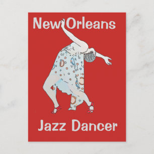 Cartão Postal Jazz, Nova Orleans, Dançarina