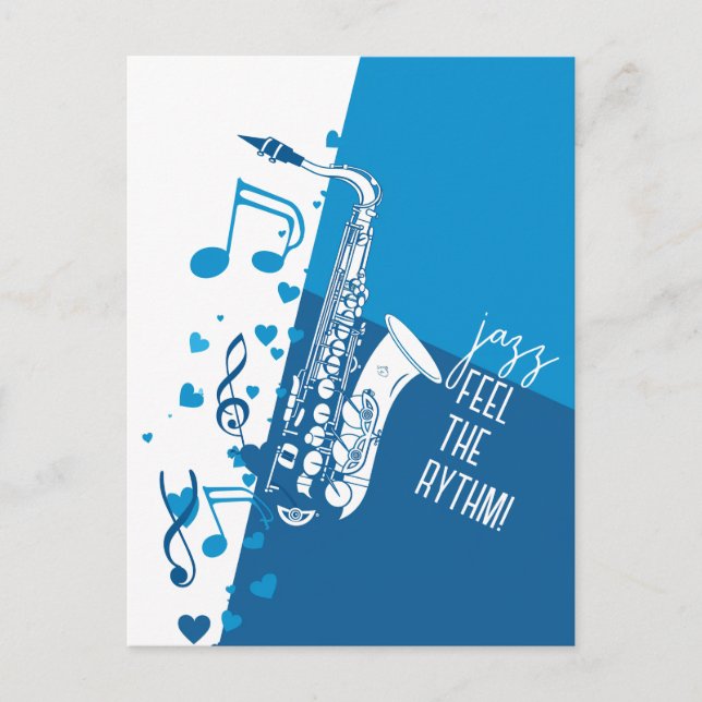 Cartão Postal Jazz sente o ritmo (Frente)