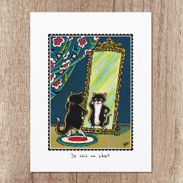 Cartão Postal "Je suis un chat" Cat Personalizado