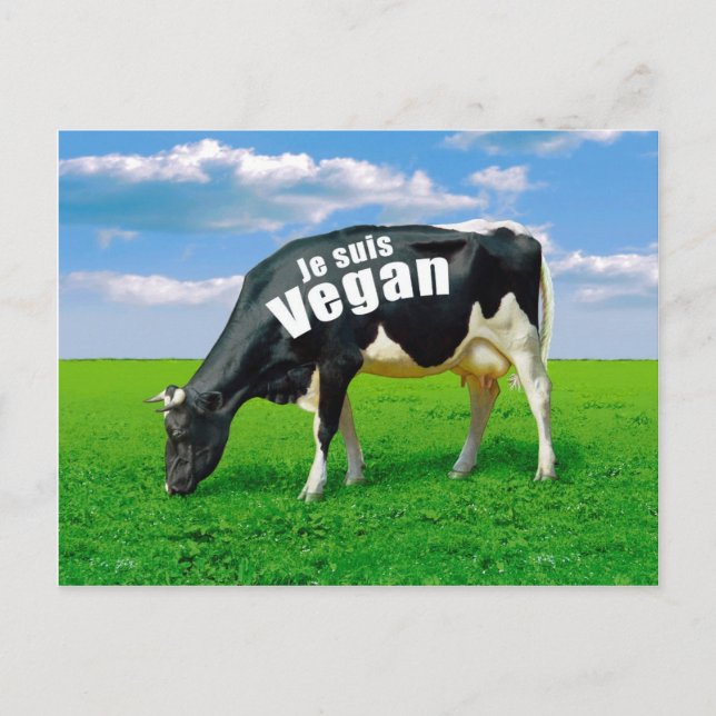 Cartão Postal Je suis Vegan (Frente)