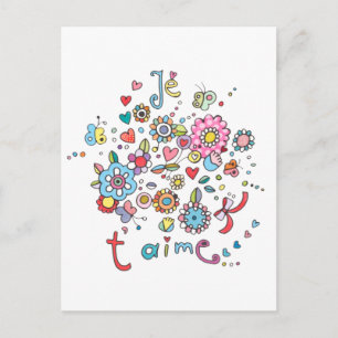 Cartão Postal Je T'Aime