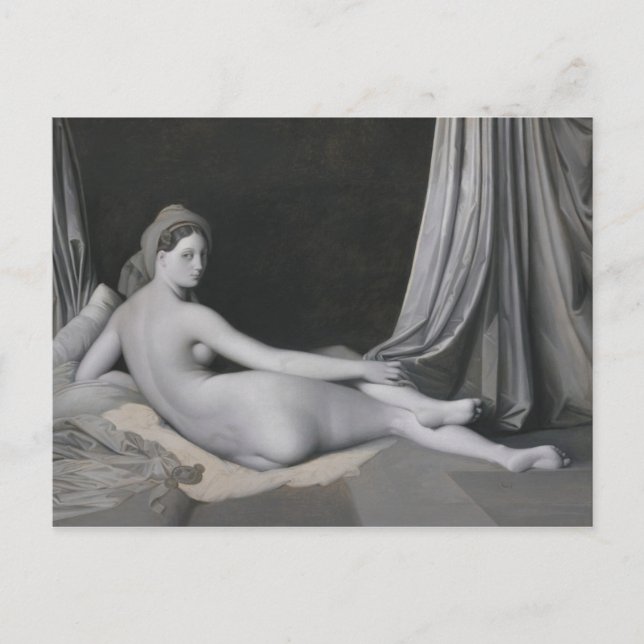 Cartão Postal Jean Auguste Dominique Ingres | Odalisca em Gris (Frente)