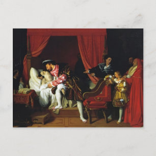 Cartão Postal Jean Auguste Ingres - Morte de Leonardo da Vinci