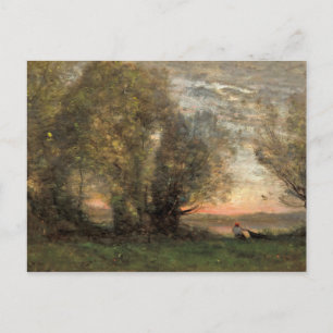 Cartão Postal Jean-Baptiste-Camille Corot - O Pescador