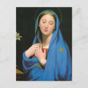 Cartão Postal Jean Dominique Ingres - Virgem da Adoção