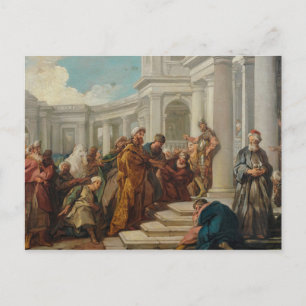 Cartão Postal Jean-Francois de Troy - Desdém de Mordecai