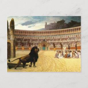 Cartão Postal Jean Gerome - A última oração do mártir crist
