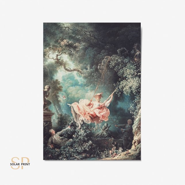 Cartão Postal Jean-Honoré Fragonard O Balanço Impressão de Arte  (Criador carregado)