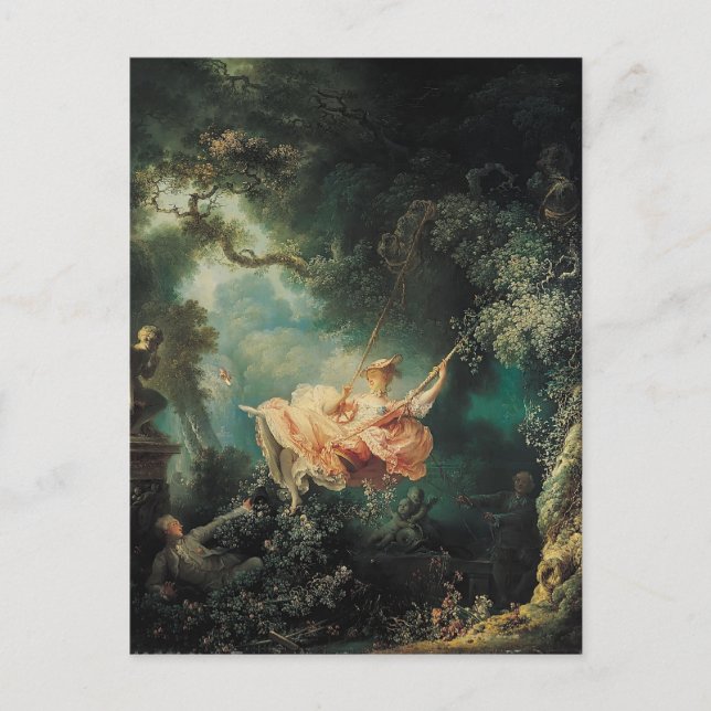 Cartão Postal Jean-Honore Fragonard - The Swing (Frente)
