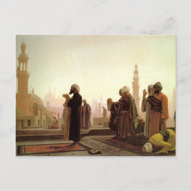 Cartão Postal Jean-Leon Gerome - Oração no Cairo (Frente)