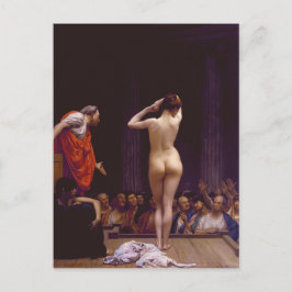 Cartão Postal Jean Leon Gerome vende escravos em Roma