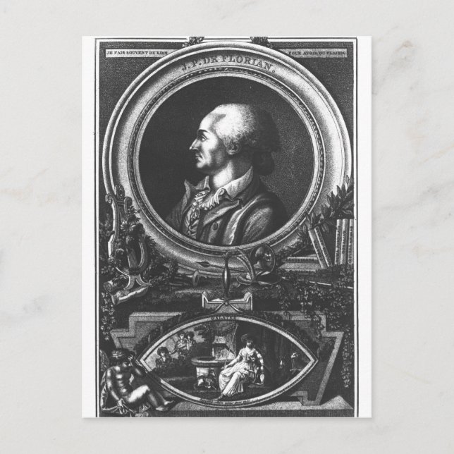 Cartão Postal Jean-Pierre Claris de Florian (Frente)