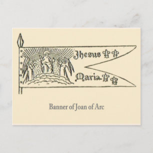 Cartão Postal Jeanne d'arc, Banner