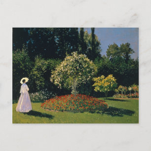 Cartão Postal Jeanne-Marguerite Lecadre no Jardim - Monet