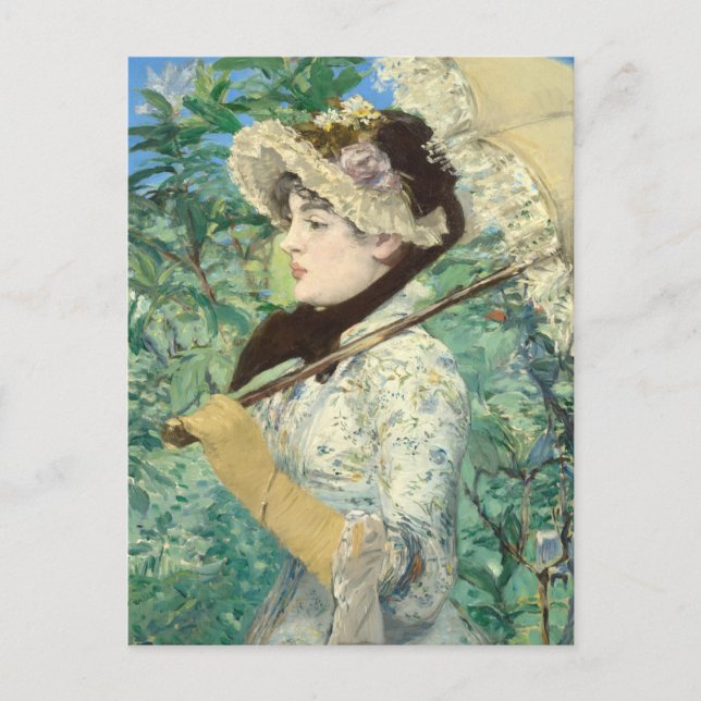 Cartão Postal Jeanne (Primavera) Edouard Manet (Frente)