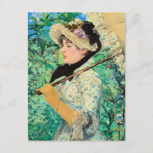 Cartão Postal Jeanne Spring por Edouard Manet