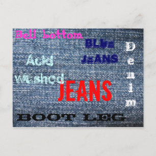 Cartão Postal Jeans azuis