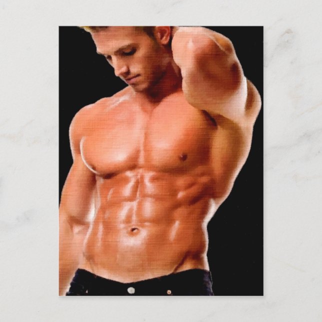 Cartão Postal Jeans Escuros Hunk (Frente)