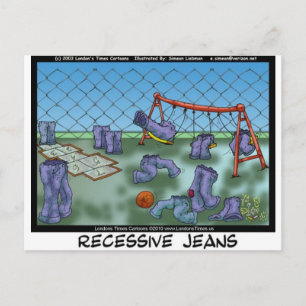 Cartão Postal Jeans Recessivos Ofertas Engraçadas Camisetas e C