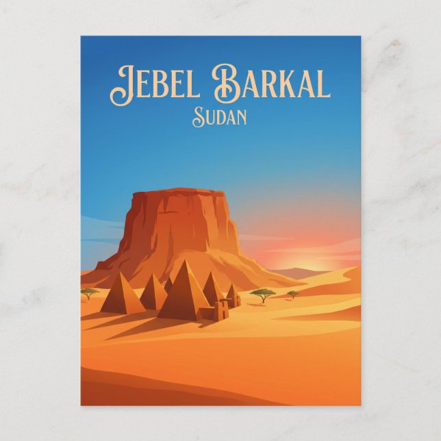 Cartão Postal Jebel Barkal Sudão (Frente)