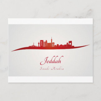 Cartão Postal Jeddah skyline em vermelho.jpg